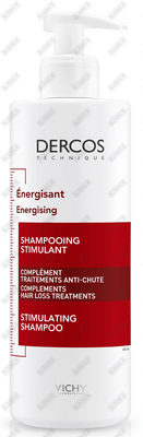 Soch to'kilishiga qarshi kurashish uchun Vichy Dercos Energy+ soch shampuni 400 ml