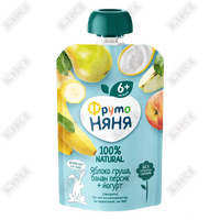 Sotib olish Pyure mevali meva enaga nok banan shaftoli yogurt bilan 6 oydan 90 g gacha Pyure mevali meva enaga nok banan shaftoli yogurt bilan 6 oydan 90 g gacha