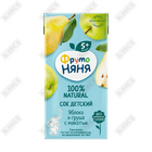 Sharbat chaqaloq meva enaga olma va nok pulpa bilan 5 oydan 200 ml gacha
