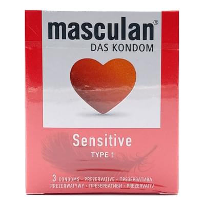 Prezervativlar Masculan Sensitive (Maskulan Sensitiv) 3 dona.