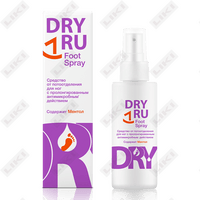 Купить Спрей для ног DryRu Foot Spray от потооделения с пролонгированным антимикробным действием 100 мл Спрей для ног DryRu Foot Spray от потооделения с пролонгированным антимикробным действием 100 мл