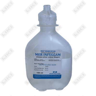 Mer infulgam eritmasi D / inf. 100 ml dan 10 mg/ml (shisha)