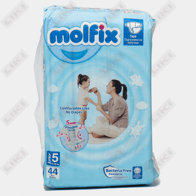 Molfix tagliklari (Molfiks) hajmi 5, 12-17 kg, 44 dona.