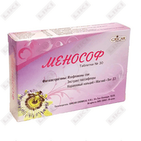 Sotib olish Menosof tabletkalari №30 (blister) Menosof tabletkalari №30 (blister)