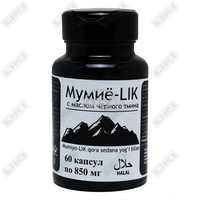 Qora zira bilan mumiya 850 mg 60-sonli kapsulalar (shisha)