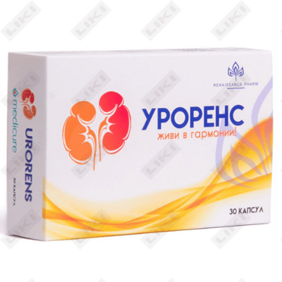 Urorens kapsulasi № 30 (3 blister х 10 tabletka)