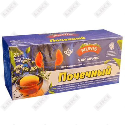 Munis o'simlik choyi Buyrak 1 g №25 (filtr qoplari)