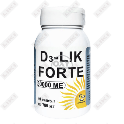 D3-lik Forte 50000 IU kapsulalari 780 mg №30 (shisha)