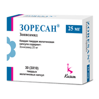 Sotib olish Zoresan 25 mg № 30 kapsulalar (3 blister х 10 kapsula) Zoresan 25 mg № 30 kapsulalar (3 blister х 10 kapsula)