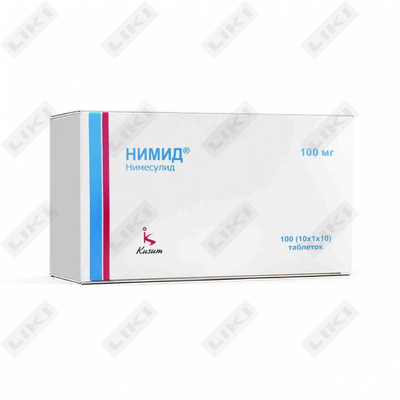 Nimid tabletkalari 100 mg №100 (10 blister х 10 tabletka)