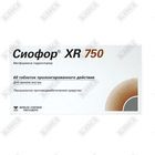 Купить Сиофор XR 750 таблетки по 750 мг №60 (4 блистера х 15 таблеток) Сиофор XR 750 таблетки по 750 мг №60 (4 блистера х 15 таблеток)