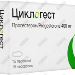 Siklogest tabletkalari vaginal. 400 mg № 15 (3 blister х 5 tabletka)