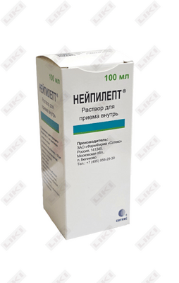 Napilept eritmasi D / vnut. taxminan 100 ml dan 100 mg/ml (shisha)