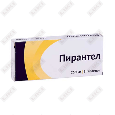 Pirantel Kusum Xelthker 250 mg № 30 tabletkalar (10 blister х 3 tabletka)