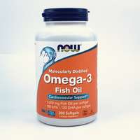 Now (Nau) Omega-3 (Omega-3, baliq yog'i) 1000 mg kapsulalar №200