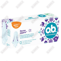 Sotib olish Tamponlar O.B. Extra Defence (Obi Extra Defens) Super 16 dona. Tamponlar O.B. Extra Defence (Obi Extra Defens) Super 16 dona.