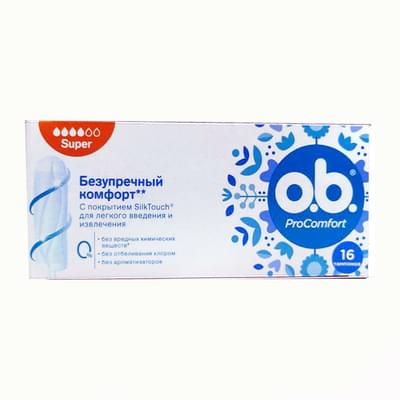 Tamponlar O.B. ProComfort (Obi ProKomfort) Super 16 dona.