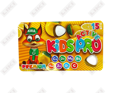 Glyukoza askorbin kislotasi Kids Pro Active chaynash tabletkalari. №15 (blister)