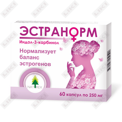 Estranorm kapsulalari, 250 mg, №60 (6 blistr х 10 kapsula)