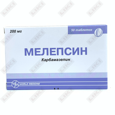 Melepsin tabletkalari 200 mg №50 (2 blister х 25 tabletka)