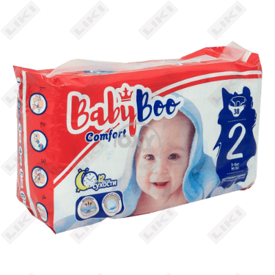 Babyboo Comfort tagliklari hajmi 2, 3-6 kg, 38 dona