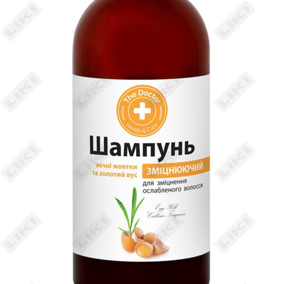 Soch uchun shampun uy shifokori tuxum sarig'i va oltin quyosh 1000 ml