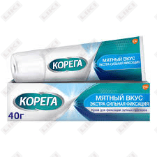 Крем для фиксации зубных протезов Корега Экстрасильный мятный вкус 40 г