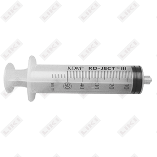 Шприц инъекционный KD-Ject III Luer Lock одноразовый трехкомпонентный без иглы 50 мл