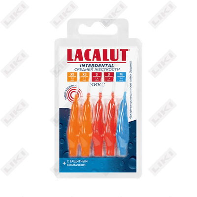 Lacalut Interdental interdental cho'tkalari XS, S, M 5 dona