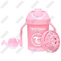 Twistshake suyuqlik ichmaslik uchun stakan, silikonli buruncha bilan, 4 oydan, 230 ml, pushti