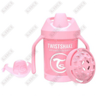 Twistshake suyuqlik ichmaslik uchun stakan, silikonli buruncha bilan, 4 oydan, 230 ml, pushti