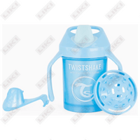 Twistshake silikon naychali suv o'tkazmaydigan ichimlik 4 oydan 230 ml gacha ko'k