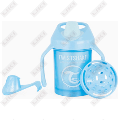 Twistshake silikon naychali suv o'tkazmaydigan ichimlik 4 oydan 230 ml gacha ko'k