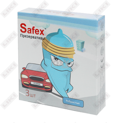 Презервативы Safex ребристые 3 шт