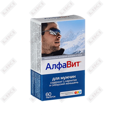 Erkaklar uchun alifbo tabletkalar №60 (3 blister х 20 tabletka)