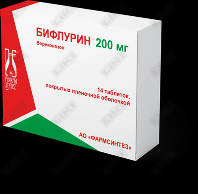 Бифлурин таблетки по 200 мг №14 (2 блистера х 7 таблеток)