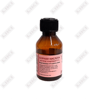 Borik kislotasi farmatsevtika dori eritmasi D/tashqi. taxminan 3% 20 ml (shisha)