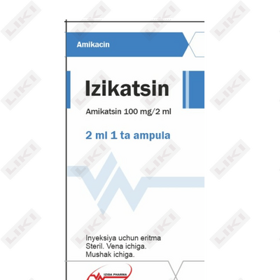 Izikasin eritmasi D/in. 100 mg / 2 ml (shisha)