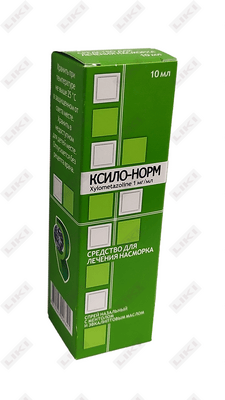 Mentol va evkalipt spreyi bilan ksilo-norm. 10 ml dan 1 mg/ml (shisha)