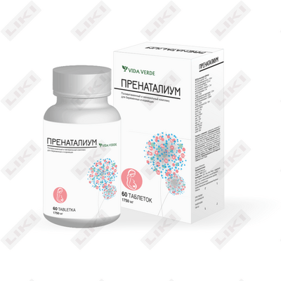 Prenatalium tabletkalari 1750 mg №60 (shisha)