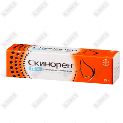 Скинорен гель д/наруж. прим. 15% по 15 г (туба)
