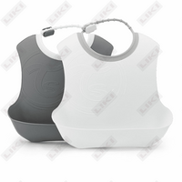 Sotib olish Twistshake Baby bib plastik 4 oylik kulrang va oq 2 dona Twistshake Baby bib plastik 4 oylik kulrang va oq 2 dona
