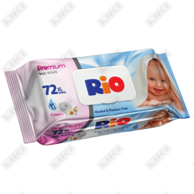 Салфетки влажные детские Rio Premium 72 шт.