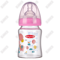 Бутылочка для кормления Baby Land 374 стеклянная от 0 до 6 месяцев 150 мл