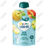 Meva pyuresi bolalar Frutonyanya 6 oydan 90 g gacha bo'lgan mevali salat