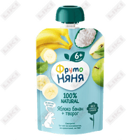 Meva pyuresi Frutonyan olma, banan, tvorog 6 oydan 90 g gacha