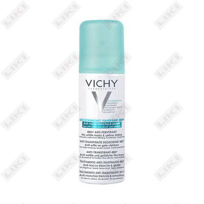 Antiperspirant dezodorant 48 soat 125 ml dog'siz Vichy spreyi