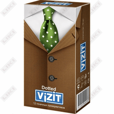 Vizit Dotted prezervativlari 12 dona