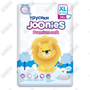 Подгузники-трусики Joonies Premium Soft Pants XL, 12-17 кг, 38 шт