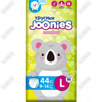 Подгузники-трусики Joonies Premium Comfort Pants L, 9-14 кг, 44 шт
